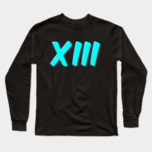 LOGO BLUE XIII number 13 Long Sleeve T-Shirt